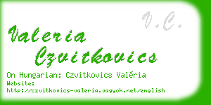 valeria czvitkovics business card