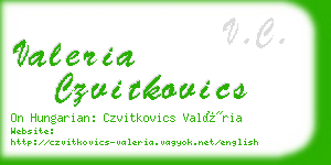 valeria czvitkovics business card